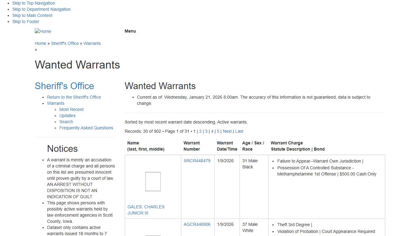 Wanted Warrants